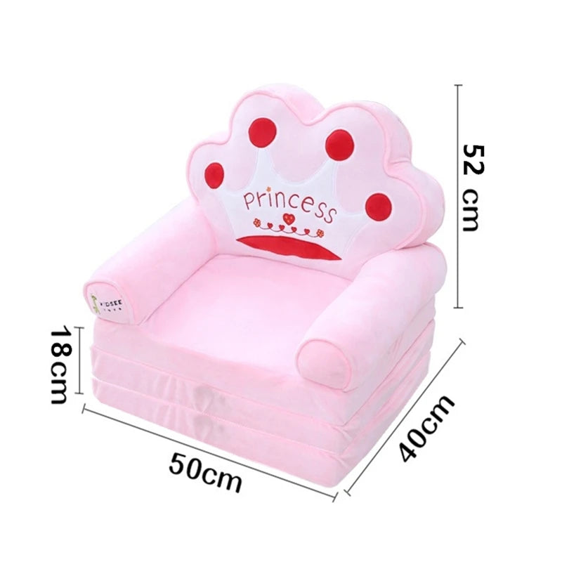 Fauteuil Chambre Bébé 2-en-1 | Canapé Enfant Cocon Doux & Sûr