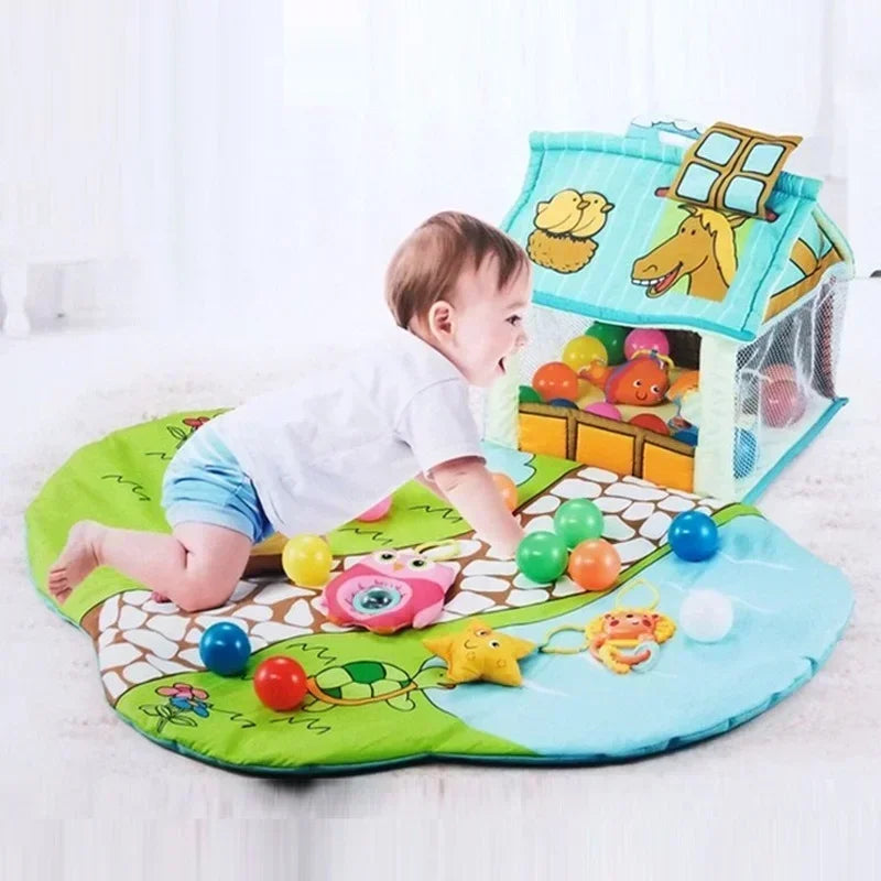 Tapis d'Éveil Bébé Montessori 3-en-1 | Jeu Fille & Garço
