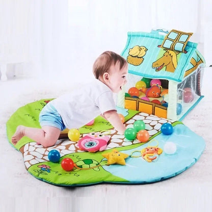 Tapis d'Éveil Bébé Montessori 3-en-1 | Jeu Fille & Garço