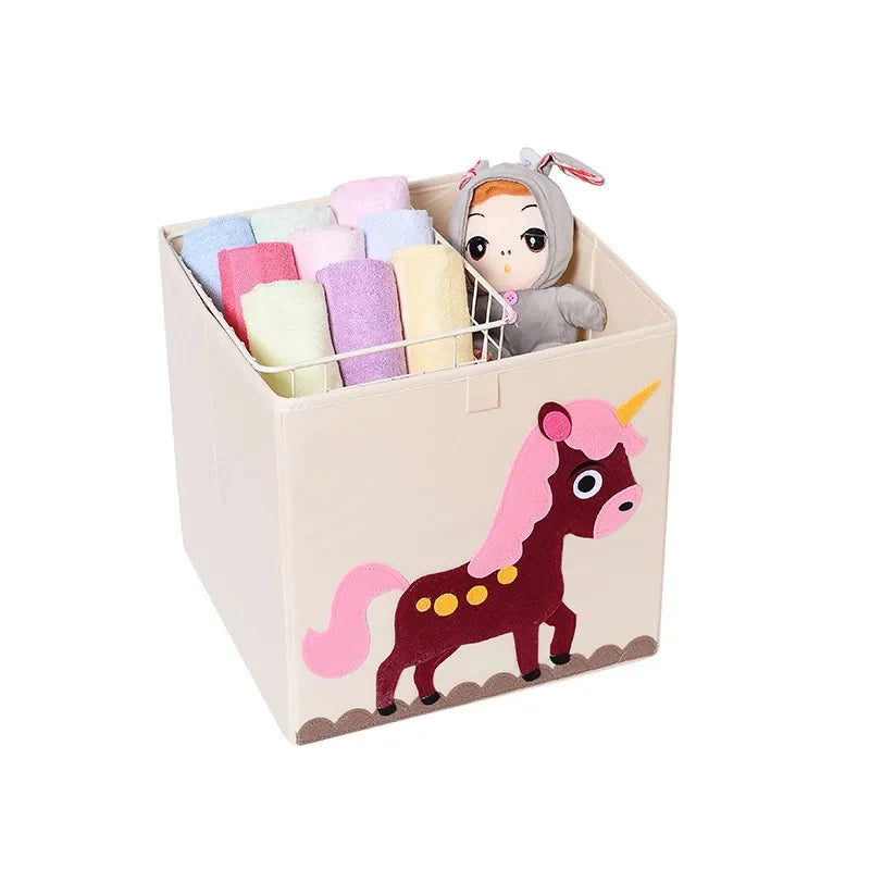 Armoire Bébé Cube Pliable Animal | Penderie Enfant Tissu Écolo