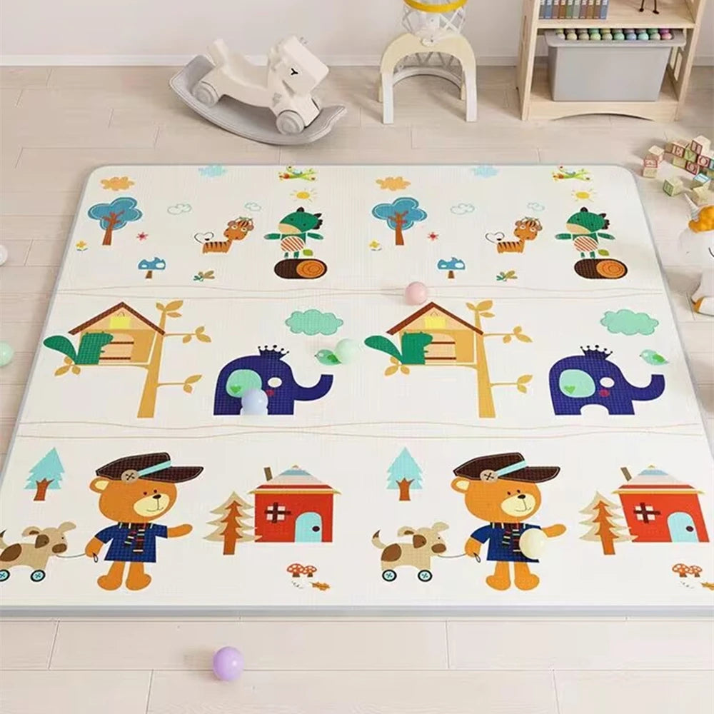 Tapis d'Éveil Bébé Géant Double Face & Pliable | Fille ou Garçon