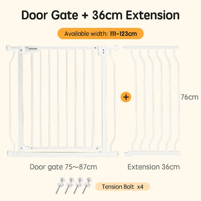 Barrière Escalier pour Bébé Sans Perçage 75-147cm | Sécurité