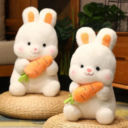 Peluche Lapin Carotte Kawaii | Doudou Bébé Doux Oreiller Enfant