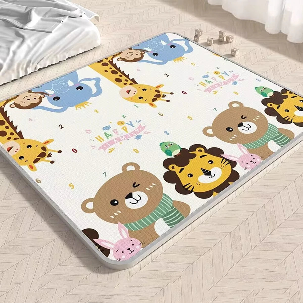 Tapis d'Éveil Bébé Géant Double Face & Pliable | Fille ou Garçon