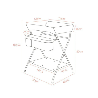 Table à Langer Pliable avec Roues | Baignoire et Lable à Langer