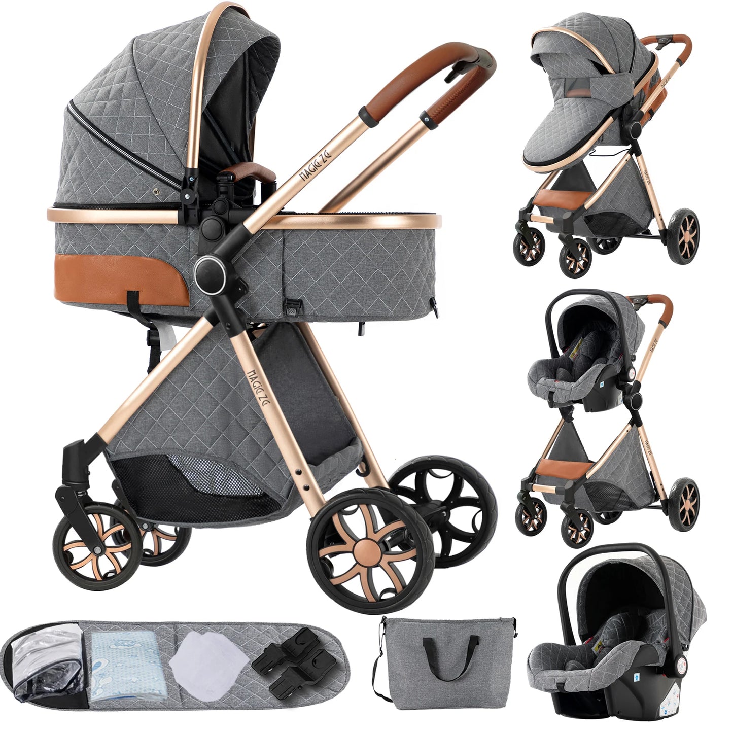 Poussette 3 en 1 Ultra-Légère | Système de Voyage Trio