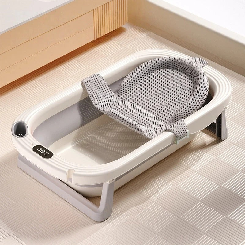 Baignoire Bébé Pliable Intelligente & Chaude | Double Usage