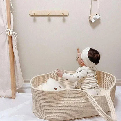 Couffin Bébé Brun | Panier Douillet Coton Naturel