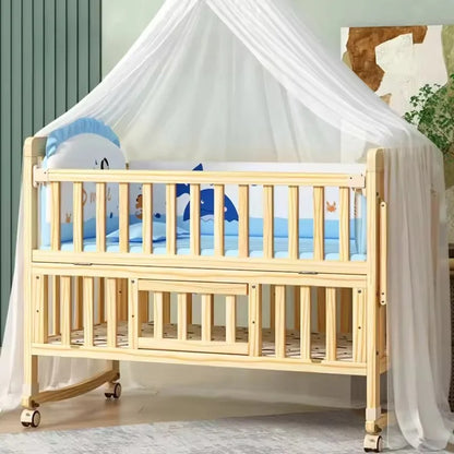 Lit Bébé Bois Évolutif | Cododo & Balancelle Roues